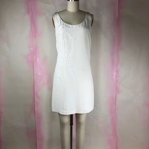 Charlotte Ronson Beaded Rope Shift Sleeveless Dres